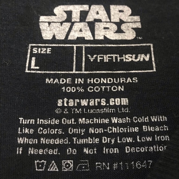 Star Wars Men's Movie Logo T-Shirt Black Size Large - Picture 2 of 4